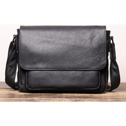 Large Capacity Briefcase Genuine Leather Laptop Bag High Quality Leather Men Bags Multiple Compartments Shoulder Bag Business