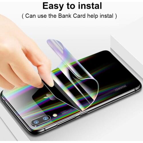 Aurora Gradient Transparent Back Film Protection for iPhone Xs X S XR 8 Plus 7 12 Mini 11 Pro Max Screen Protector