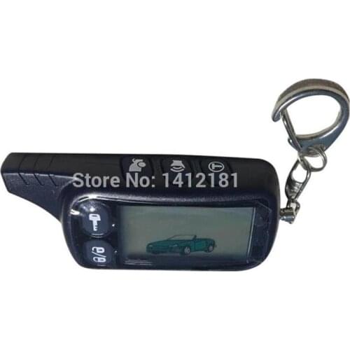 2-way TZ9010 LCD Remote Control Keychain,TZ-9010 Key Chain for Vehicle Security Two Way Car Alarm Tomahawk TZ 9010, 434MHz 1.5V
