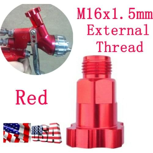 1PCS M16*1.5mm External Thread Adapter For Car Paint Spray Gun PPS Cup Connector U.S. shipping