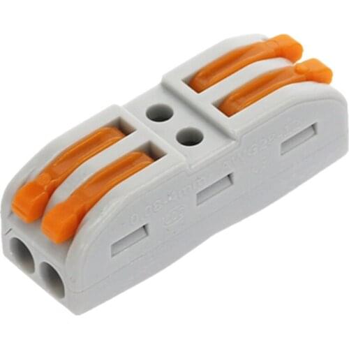 10Pcs SPL-2 Wiring Cable Connector 32A/250V Conductor Terminal Block Threader Splitter 0.08-2.5mm