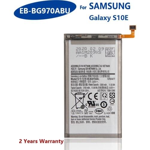 100% Genuine EB-BG970ABU For Samsung Galaxy S10e S10E S10 E SM-G97000 3100mAh Mobile Phone New In Stock High Quality Batteries