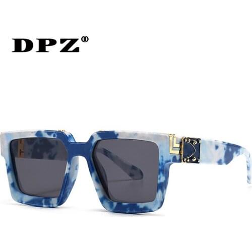 2021 new Fashion Luxury Brand Designer Oversized Square Sunglasses Women Vintage Shield Cool Ins Men Sun Glasses uv400