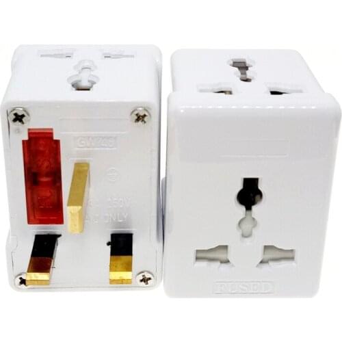 UK Ireland Malaysia HK Singapore 3 Outlet Port Type D Wall Socket Power Plug Adapter Masterplug
