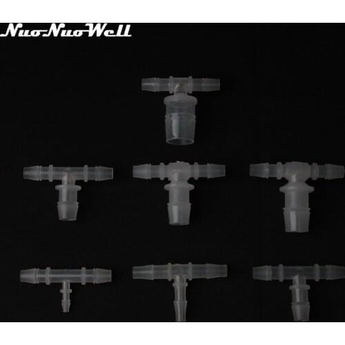 4pcs PP 8mm 10mm Reducing Tee Connector For Water Pump Silicone tube Joint Soft Hose Adapter Garden Micro Irrigation Connector