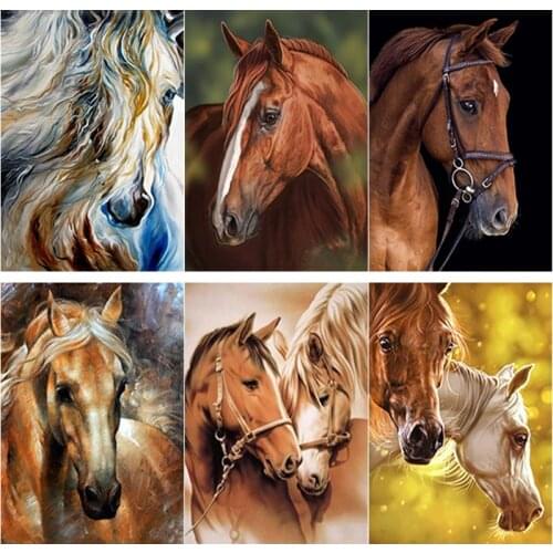 New 5D DIY Diamond Painting Full Square Round Drill Steed Diamond Embroidery Landscape Cross Stitch Home Decor Manual Art Gift