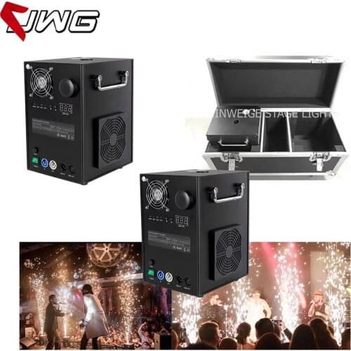 Free Shipping 2pcs/lot Road Case 700W Stage Firework Effects DMX Spark Cold Machine Sparkular For Wedding Celebration DJ Light