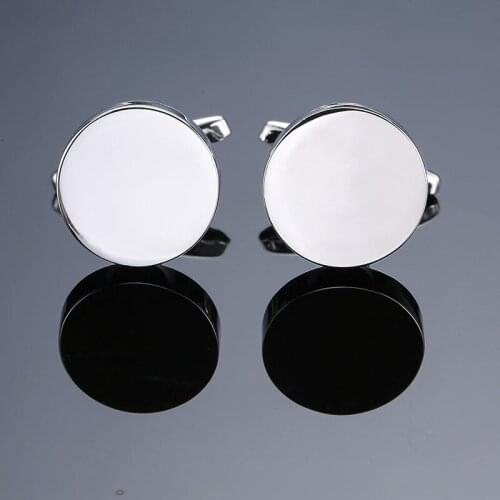 Free shipping, high quality new fashion mens shirt cufflinks silvery laser metal cufflinks senior designer design shirt buttons