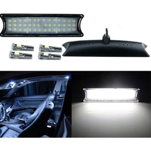For BMW 1 5 7 Series E60 E65 E87 Interior Lights Dome Map Room Roof LED Lamps Reading Light Trunk Bright Panel Lamp 6500K White