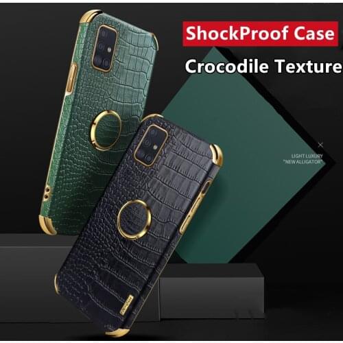 Crocodile Texture Phone Case For OPPO A72 A52 A92 A92S A53 A93 A9 A8 A31 ShockProof Soft Magnet Aligator Leather Case Cover