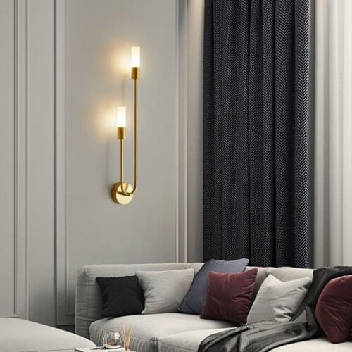Modern wall lighting gold simple study Dinning room living room art decoration background designer bedroom bedside wall lamp