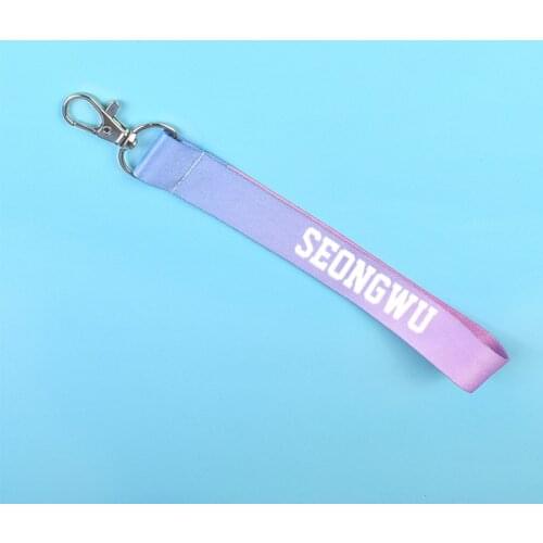 KPOP Wanna One Keychain Gradient Color Cellphone Holder Strap Kang Daniel Keyring
