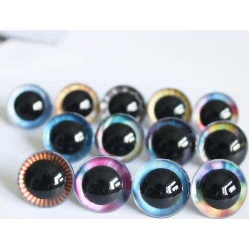 20pcs/lot F13A 13mm-28mm round clear toy safety colorful eyes + hard washer for plush doll findings-size option