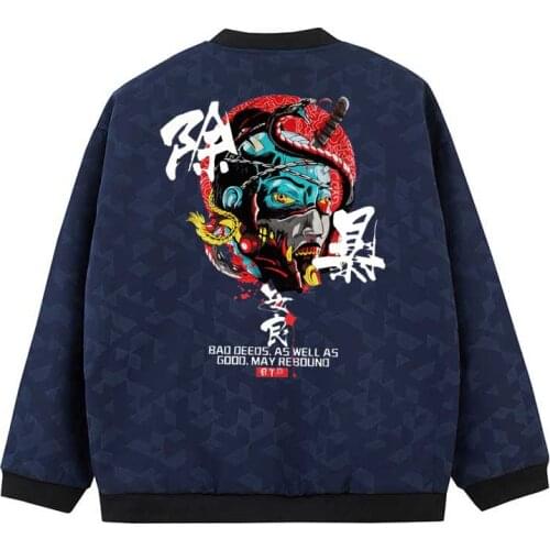 Men Jackets bad deeds coats Stand Collar windbreaker streetwear baseball coats drop shipping homme jacket hip hop men clothes