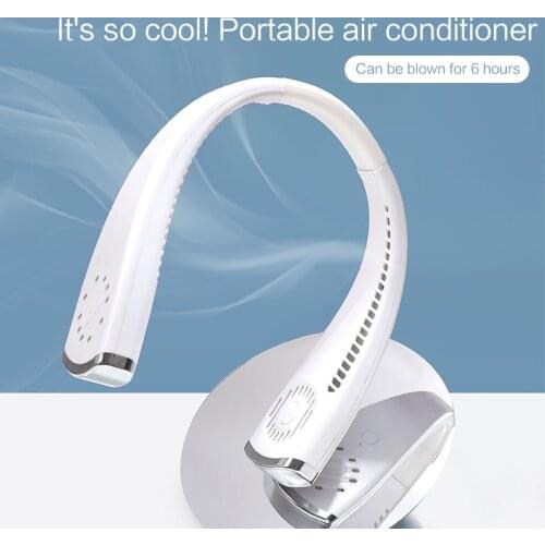 Mini fan Convenient Hanging Neck Fan USB 5V Neck Fan Rechargeable Portable Leafless Air Cooler Wireless Smart Hanging R7 260x