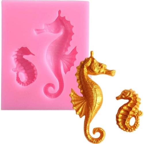 Sea Horse Silicone Fondant Mold Sugarcraft Pastry Cake Decorating Tools Biscuit Chocolate Mould