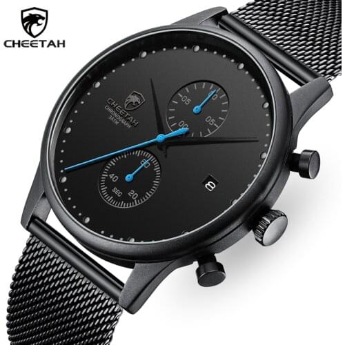 CHEETAH Top Brand Mens Quartz Watch Fashion Luxury Business Watches for Men Casual Waterproof Date Wrist Watch Relogio Masculino