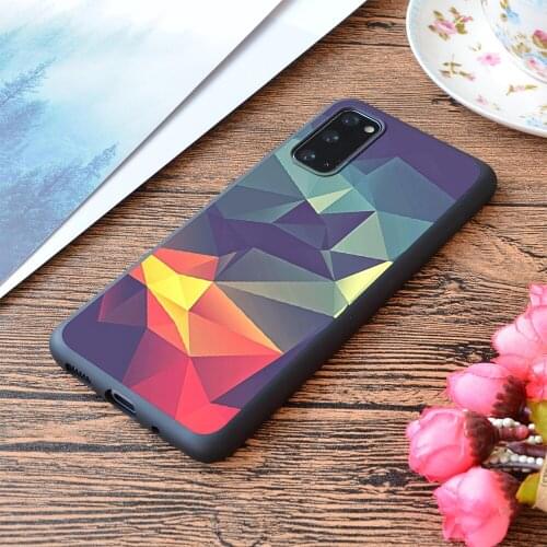 For Samsung Galaxy Geometric Shape Print Soft Matt Phone Case