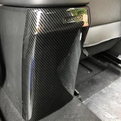 For Hyundai Kona Encino Kauai 2020 2019 2018 Carbon Fiber Car Rear Seat Air Conditioning Outlet Vent Cover Frame Trim Sticker