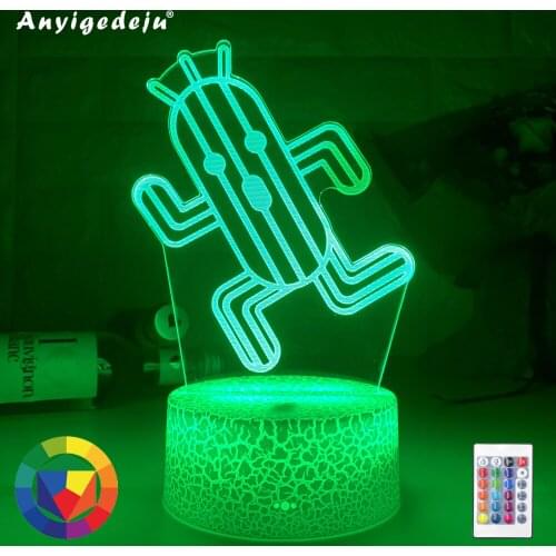 Final Fantasy Cactuar Night Light Led Touch Sensor Color Changing Nightlight for Kids Bedroom Decor Lamp Unique Gift for Gamers