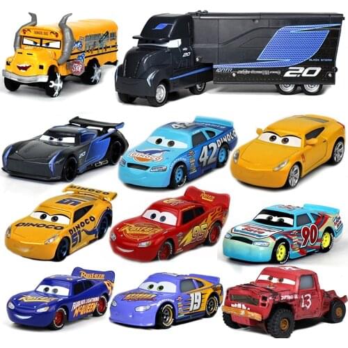 New Style Disney Pixar Cars 3 Black Storm Jackson Truck Lightning McQueen Metal Car Toy Sterling Curz Vehicle Toy Gift For Boy