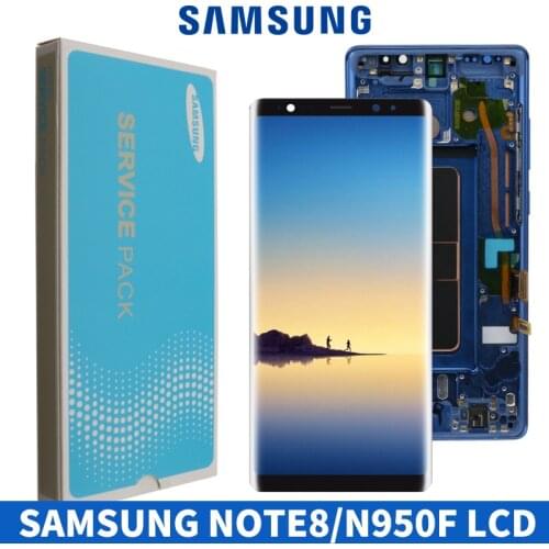 New 6.3" Original AMOLED LCD Display For SAMSUNG Galaxy NOTE8 LCD N9500 N9500F LCD Display Touch Screen Replacement Parts+Frame