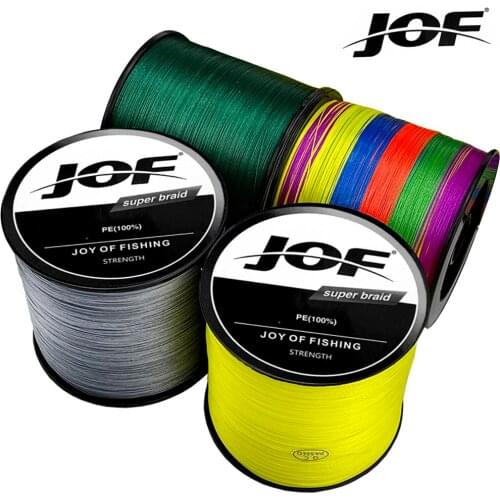 JOF 9 Strands PE Braided Fishing Wire 300M Multifilament Super Strong Fishing Line Japan Material Multicolor Line 20-100LB