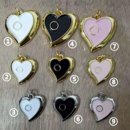 Highgrade metal heart shaped zipper pull pendant gold silver not rust 10 pieces a lot buttons also available 10 pieces a pack