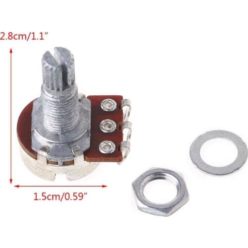 A25K Potentiometer Splined Pot Electric Guitar Bass Effect Amp Tone Volume 18mm Shaft Parts U7EF