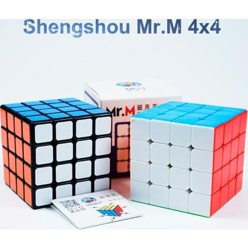Shengshou Mr.M 4x4x4 Magnetic Cube SengSo Mrm 4x4 Speed Magic Puzzle Magnet Positioning Cubo Magico Cubes Game