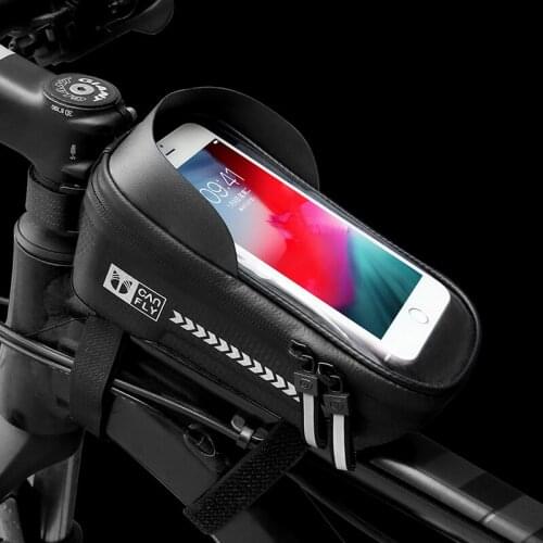 Yipinu TPU Touch Screen Bicycle Bag Mountain Bike Front Beam Bag Motorcycle Bike Accessories