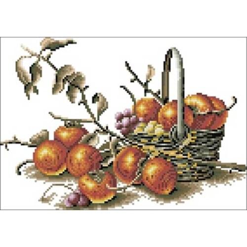 Harvest fruit patterns counted 11CT 14CT 18CT DIY Cross Stitch Sets wholesale Cross-stitch Kits Embroidery Needlework