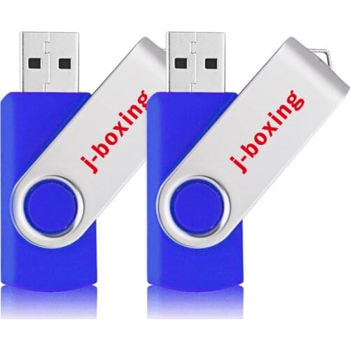 J-boxing 2PCS 64GB USB Flash Drive Metal Rotating Memory Flash Stick Thumb Drive for Computer Macbook Photo Storage Multicolors