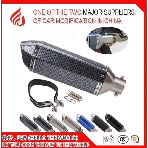 High-end high-quality motorcycle modified exhaust pipe muffler universal motorcycle exhaust pipe stainless steel small hexagon
