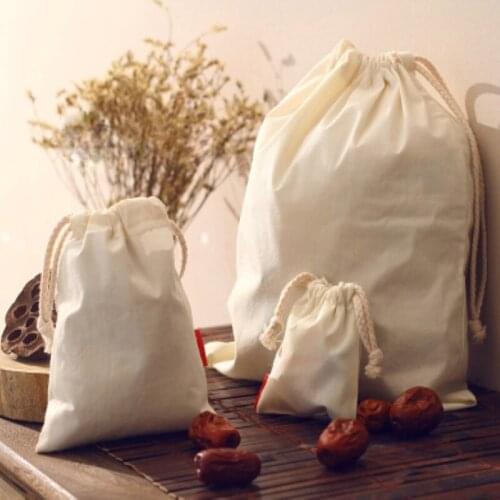 100pcs/lot High quality cotton jewelry pouches cotton gift pouch cheap drawstring bags custom 29*33cm dust bag storage bag