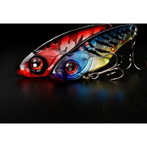 YUZI 1Pcs 6g 9g 12g Metal VIB Fishing Lure Crankbait Bass Crank Bait Treble With 2 Hooks Spoon Bait Lead Fish Crankbait