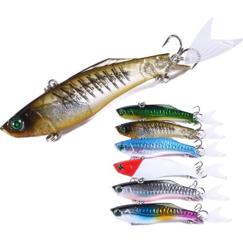 YUZI 8cm 22.5g hard fishing bait VIB rattlin hook fishing sink vibra rattlin hooktion bait pencil bait lifelike