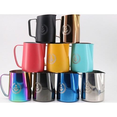 1pcStainless Steel Frothing Pitcher Pull Flower Cup Latte Milk Jug Coffee Milk Mug Frother Milk Espresso Foaming Tool Coffeware