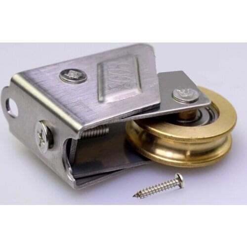 10pcs High-quality Stainless steel Sliding Door Roller Cabinet Copper Caster Wheel Pulley For Wardrobe Window Furniture Hardware