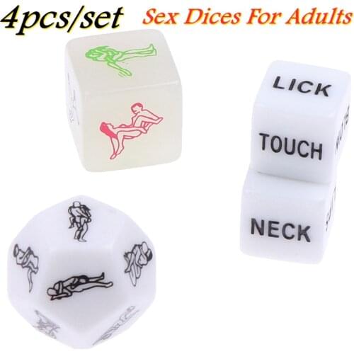 4pcs Sex Dice Fun Adult Erotic Love Sexy Posture Couple Lovers Humour Game Toy Novelty Party Gift