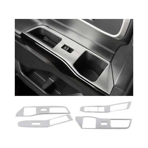 4* Steel Matte Inner Door Armrest Window Lift Cover Trim For Ford Explorer 2020
