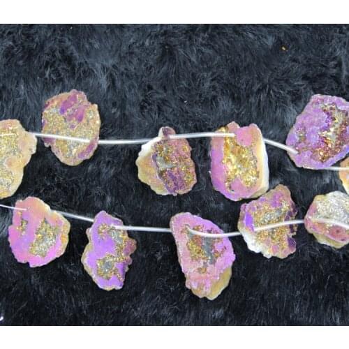 50mm Purple Druzy Crystal Geode Pendant Unique Quartz Druzy Drusy Pendant Quartz Necklace Beads Crystal Geode Necklace