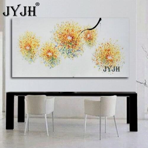 Abstract painting 55" Abstract Sunflowers , abstract art, thick layers