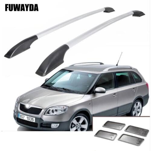 FUWAYDA car styling stickers decoration for Skoda Fabia roof rack aluminum alloy luggage rack Free Punch 1.3 meter