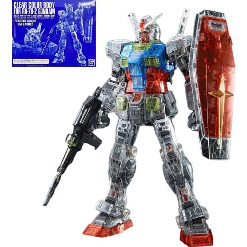 BANDAI Gundam PG 1/60 Clear Color Body For Rx-78-2 Model Kids Assembled Toy Robot Japanese Anime Action Figure Collections Gifts