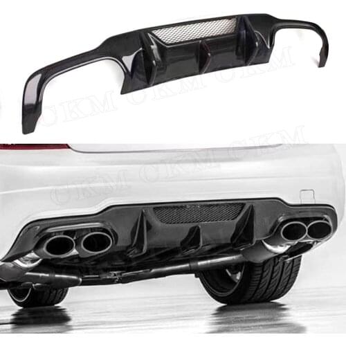 C Class Carbon Fiber Rear Bumper Lip Diffuser Spoiler for Mercedes Benz W204 C180 C200 C260 C300 C63 AMG 2012 2013 2014