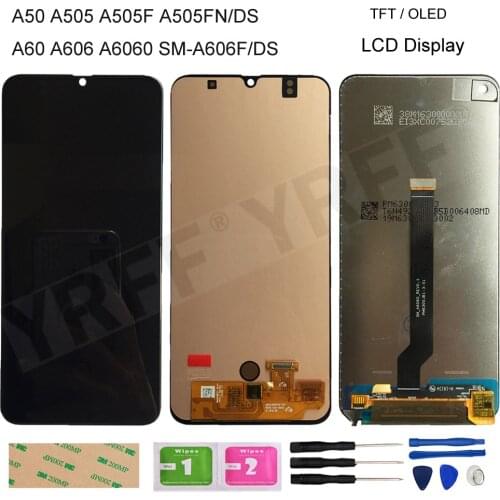 For Samsung Galaxy A50 A50S A505F A505 LCD For Samsung A60 A606 A6060 SM-A606F LCD Display Touch Screen Digitizer OLED Quality