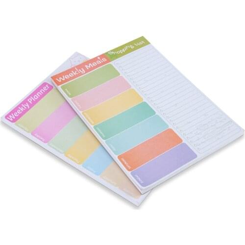 Weekly Meal Planning Pad, Magnetic Notepad, 7x10 Inches, Each Pages with Tear Away Perforated Grocery List for Convenient Shoppi