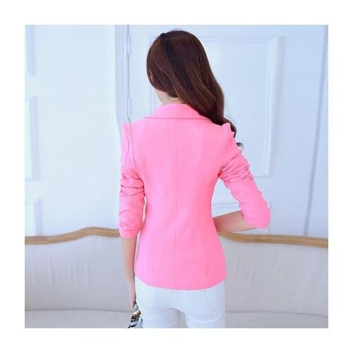 Hot Sale Women Winter Jacket And Coat Slim Soild Blazer Female Outwear Single Button Overcoat Plus Size 2XL LX544