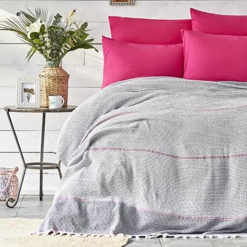 Karaca Home Rapsody Fuchsia Cotton Double Duvet Cover Double Pique Pack textile comfortable organic cotton high quality